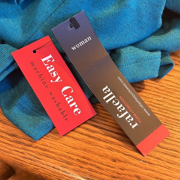 Rafaela Turquoise Ruffle Collar Cardigan New With Tags Size 3X - Picture 6 of 10